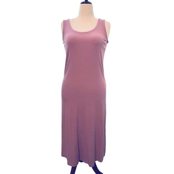 State of Day Ribbed Full Length Night Gown Size Small Mauve Orchid - Picture 1 of 8
